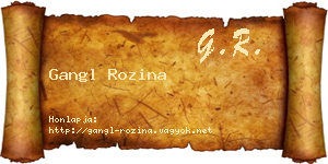 Gangl Rozina névjegykártya